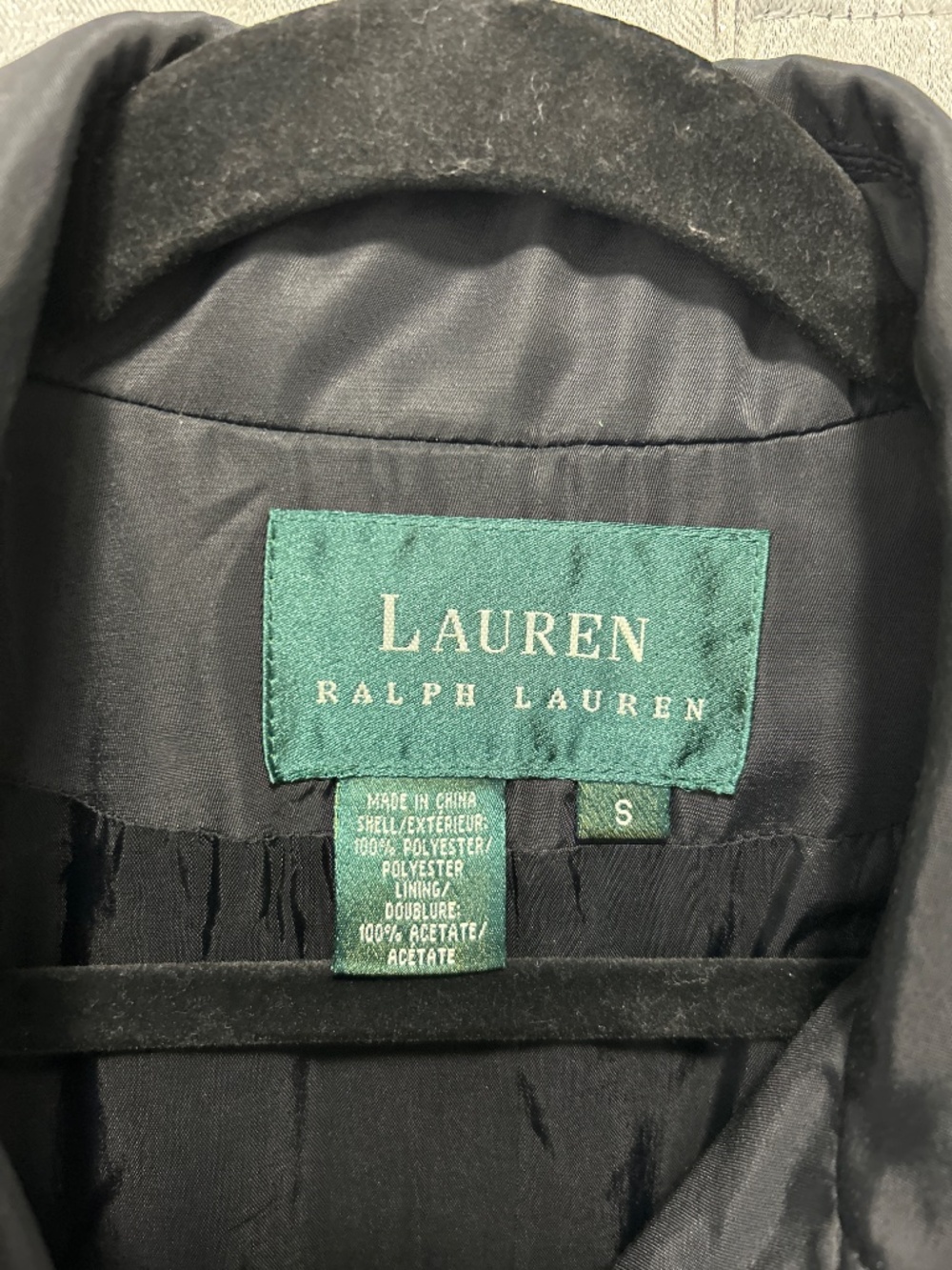 LAUREN RALPH LAUREN BLACK TRENCH COAT SIZE SMALL - Picture 2 of 16